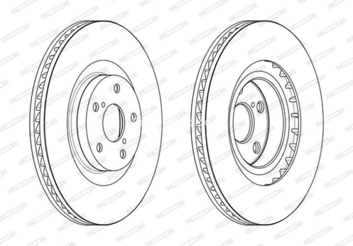 Disc frână FERODO, față, Stanga se potrivește: LEXUS GS 3.5 08.05-11.11