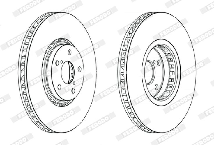Disc frână FERODO, față, Stanga se potrivește: LEXUS GS 3.5 09.06-11.11