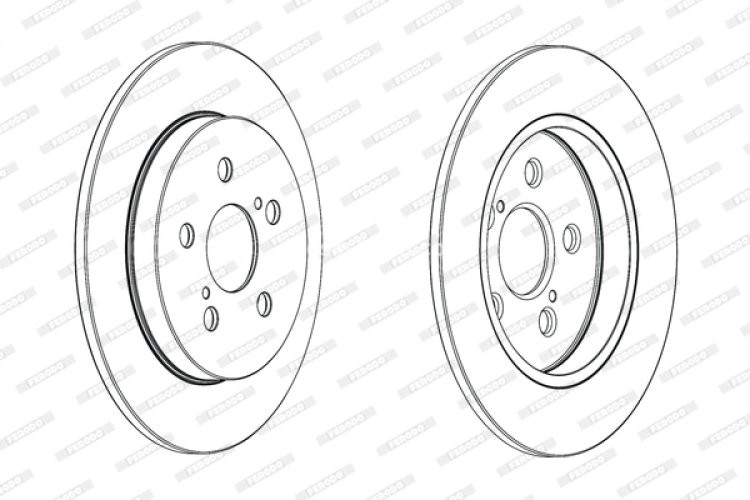 Set discuri frână FERODO (2 buc.) spate, se potrivește: LEXUS CT; PONTIAC VIBE; SUBARU TREZIA; TOYOTA MATRIX, PRIUS, PRIUS PHV, VERSO S 1.3-1.8H 01.08-