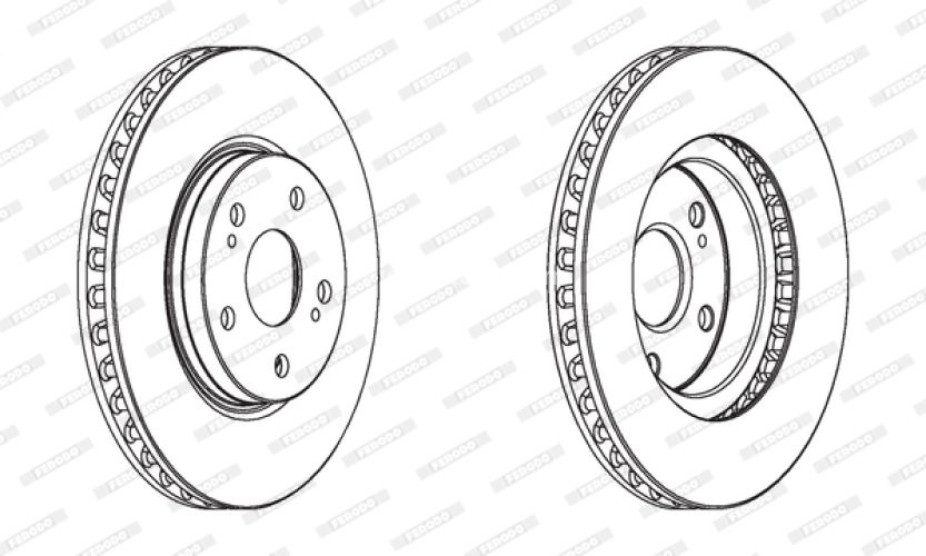 Set discuri frână FERODO (2 buc.) față, se potrivește: LEXUS IS C, IS II, IS III; TOYOTA CROWN, MARK X I, MARK X II 2.2D-3.0 09.03-