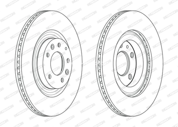 Set discuri frână FERODO (2 buc.) față, se potrivește: MAZDA RX-8 1.3 08.03-06.12