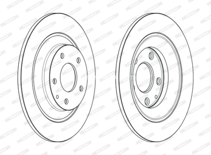 Set discuri frână FERODO (2 buc.) spate, se potrivește: MAZDA CX-30, CX-5, MX-30 1.8D-Electric 11.11-