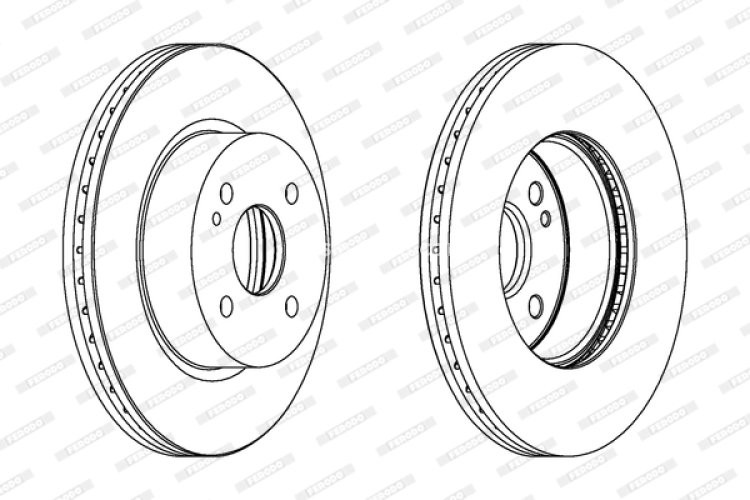 Set discuri frână FERODO (2 buc.) față, se potrivește: MAZDA 2, MX-5 IV 1.3-1.6D 07.07-