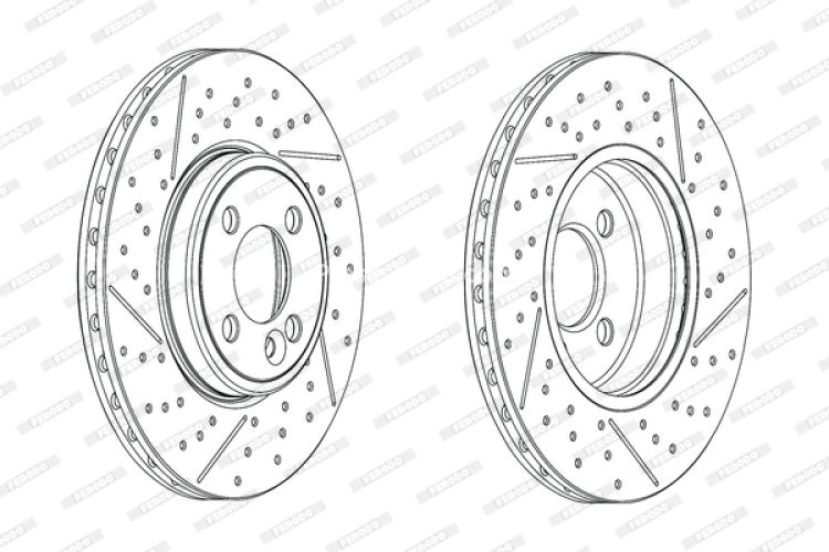 Set discuri frână FERODO (2 buc.) față, se potrivește: MINI (R50, R53), (R52), (R56), (R57), (R58), (R59), CLUBVAN (R55) 1.4LPG-2.0D 06.01-06.15