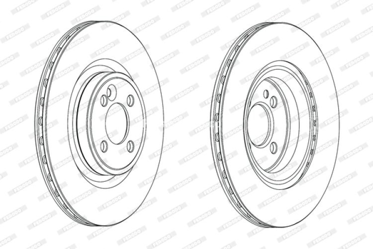 Set discuri frână FERODO (2 buc.) față, se potrivește: MINI (R56), (R57), (R58), (R59), CLUBMAN (R55) 1.6 11.06-05.15