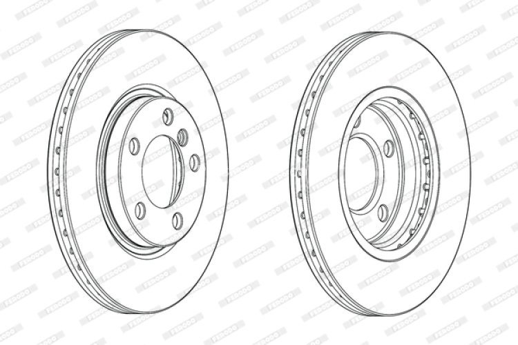 Set discuri frână FERODO (2 buc.) față, se potrivește: MINI COUNTRYMAN (R60), PACEMAN (R61) 1.6 08.10-10.16