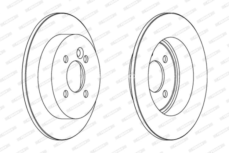 Set discuri frână FERODO (2 buc.) spate, se potrivește: MINI (R50, R53), (R52), (R56), (R57), (R58), (R59), CLUBMAN (R55), CLUBVAN (R55) 1.4-2.0D 06.01-06.15