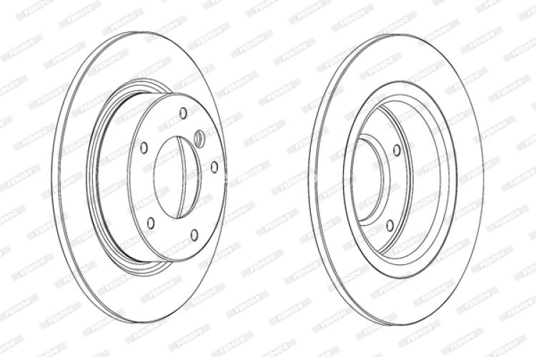 Set discuri frână FERODO (2 buc.) spate, se potrivește: MINI COUNTRYMAN (R60), PACEMAN (R61) 1.6/1.6D/2.0D 08.10-10.16
