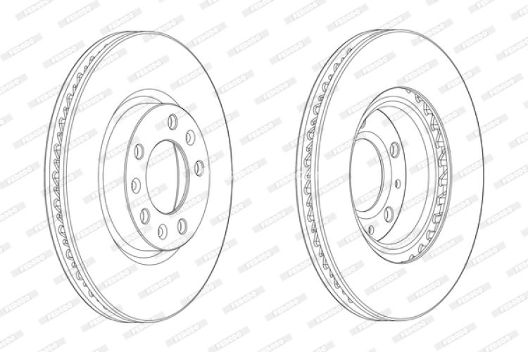Set discuri frână FERODO (2 buc.) față, se potrivește: PEUGEOT 308 II, 308 III, 308 II/KOMBI, 308/HATCHBACK 1.2-2.0D 09.13-