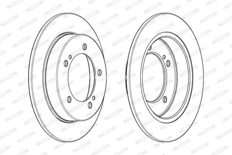 Set discuri frână FERODO (2 buc.) față, se potrivește: SUZUKI JIMNY 1.3/1.5 09.98-