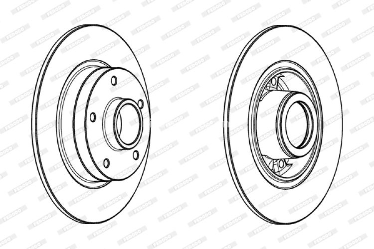 Disc frână FERODO, spate, (cu inel ABS) se potrivește: RENAULT CLIO IV, FLUENCE, GRAND SCENIC III, LATITUDE, MEGANE, MEGANE III, SCENIC III 1.2-2.0D 11.08-