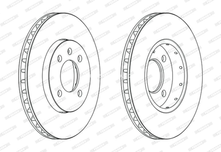 Set discuri frână FERODO (2 buc.) față, se potrivește: SEAT MII; SKODA CITIGO, E-CITIGO; VW LOAD UP, UP! 1.0/1.0CNG/Electric 08.11-