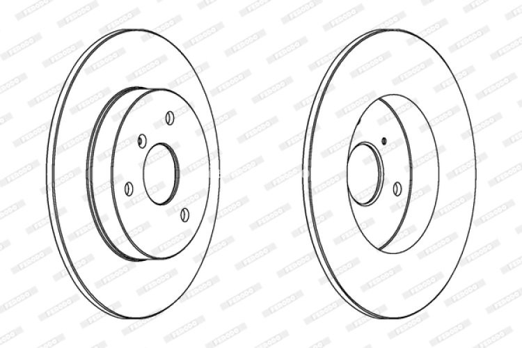 Set discuri frână FERODO (2 buc.) față, se potrivește: SMART CABRIO, CITY-COUPE, CROSSBLADE, FORTWO, ROADSTER 0.6-Electric 07.98-