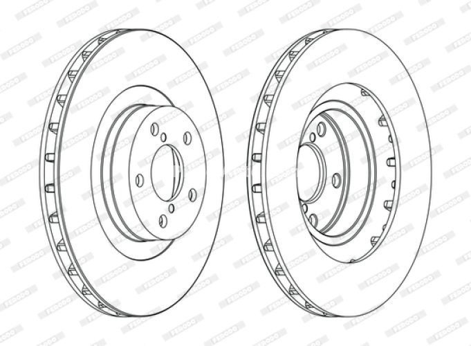 Set discuri frână FERODO (2 buc.) față, se potrivește: SUBARU BRZ, FORESTER, IMPREZA, LEGACY III, LEGACY IV, LEGACY V, OUTBACK, XV 1.6-3.0 03.94-