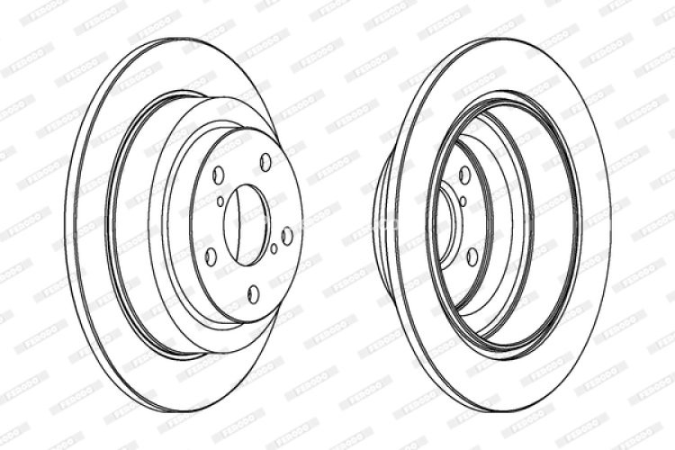 Set discuri frână FERODO (2 buc.) spate, se potrivește: SUBARU FORESTER, IMPREZA, LEGACY I, LEGACY II, LEGACY IV, LEGACY OUTBACK, REX II 0.7-3.0 08.82-08.09