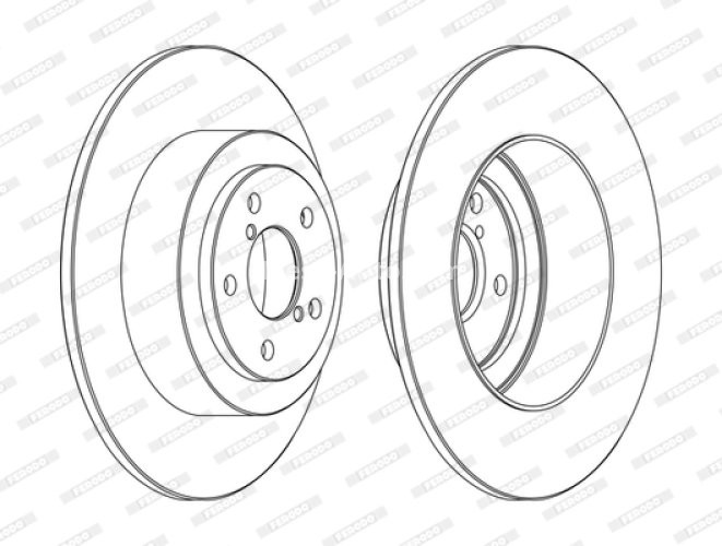 Set discuri frână FERODO (2 buc.) spate, se potrivește: SUBARU FORESTER, IMPREZA, LEGACY III, LEGACY IV, OUTBACK 2.0/2.5/3.0 06.98-09.09