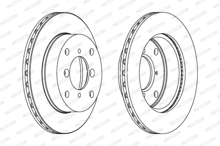 Set discuri frână FERODO (2 buc.) față, se potrivește: SUBARU JUSTY II, JUSTY III; SUZUKI ALTO IV, ALTO V, SWIFT, SWIFT II 1.0-1.6 03.89-