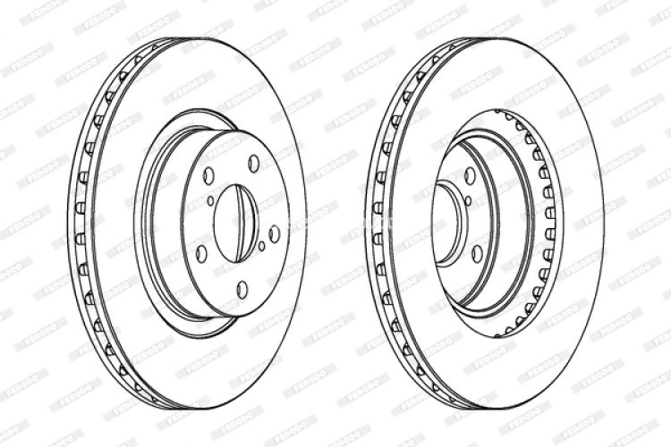 Set discuri frână FERODO (2 buc.) față, se potrivește: SUBARU BRZ, FORESTER, IMPREZA, LEGACY I, LEGACY II, LEGACY III, LEGACY IV, LEGACY OUTBACK, LEGACY V, OUTBACK 1.5-3.6 01.89-