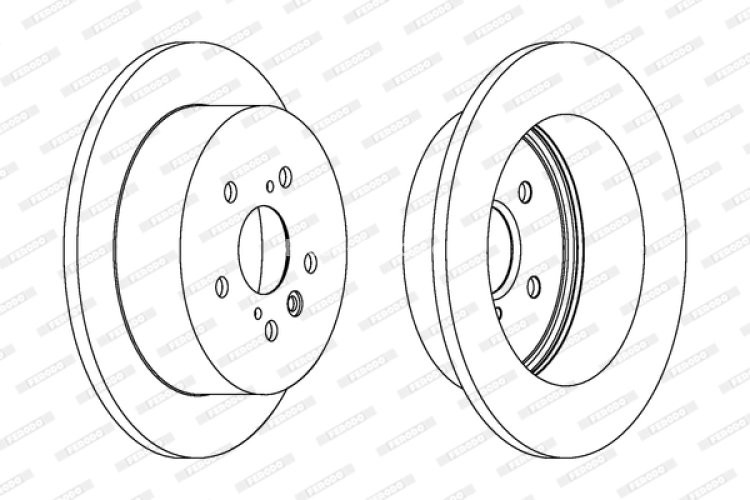 Set discuri frână FERODO (2 buc.) spate, se potrivește: TOYOTA ALPHARD I, AVENSIS, AVENSIS VERSO, ISIS, PREVIA II, SIENNA 1.8-3.5 10.99-08.14