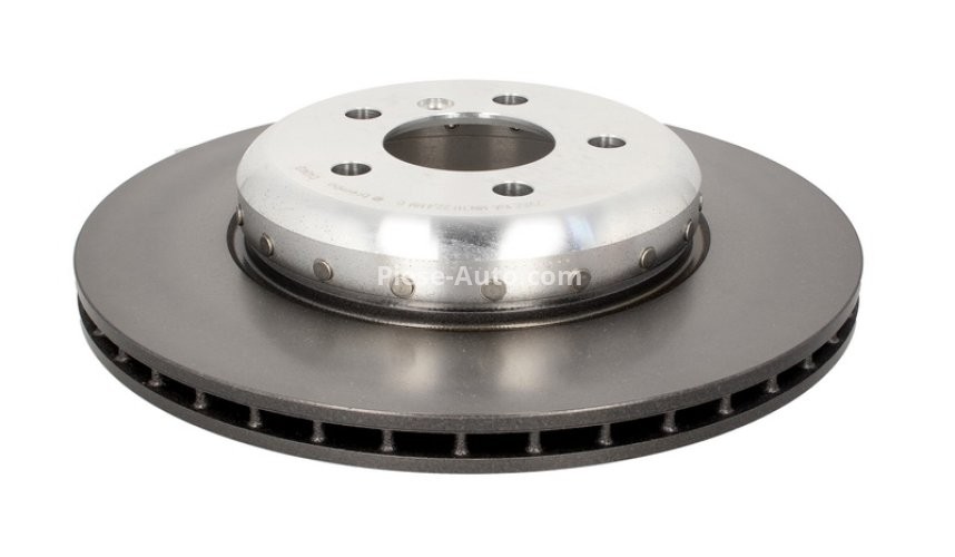 Disc frână BREMBO, din două piese, spate,  pentru: BMW 5 (F10), 5 (F11), 5 GRAN TURISMO (F07), 6 (F12), 6 (F13), 6 GRAN COUPE (F06), 7 (F01, F02, F03, F04) 2.0-4.4 02.08-10.18