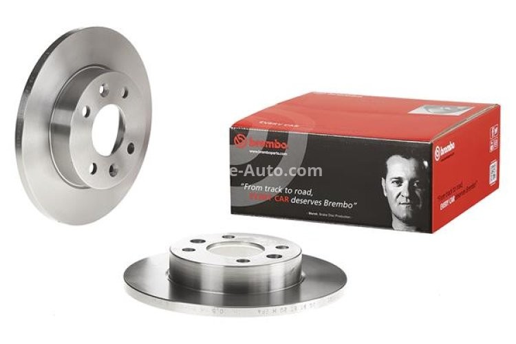 Disc frână BREMBO, față, pentru: DACIA 1310, LOGAN, NOVA, SANDERO; RENAULT 11, 19 I, 19 I CHAMADE, 19 II, 19 II CHAMADE, 19 II/HATCHBACK, 21, 9, CLIO I 1.0-Electric 09.81-