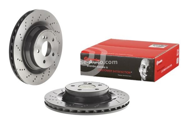 Disc frână BREMBO, spate,  pentru: MERCEDES CLS (C219), E T-MODEL (S211), E (W211) 5.4/5.5/6.2 10.02-12.10