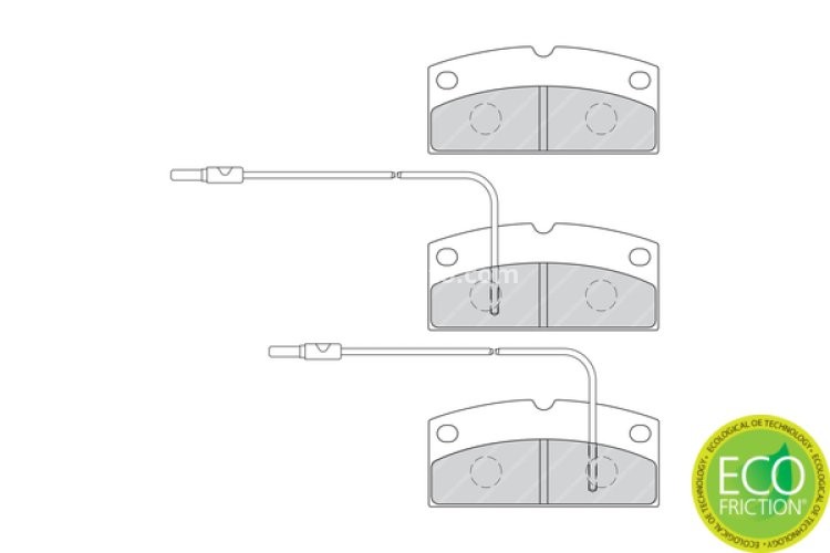 Set placuțe frână FERODO, față, pentru: AIXAM 500, A.721, A.741, A.751, CROSSLINE 0.4D/0.5/0.5D 12.97-