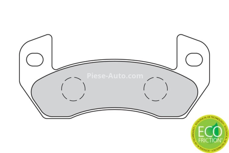 Set placuțe frână FERODO, spate, pentru: AIXAM 500, A.721, A.741, A.751 0.4D/0.5D 12.97-