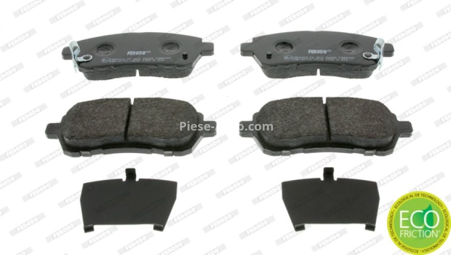 Set placuțe frână FERODO, față, pentru: DAIHATSU COPEN, CUORE VII, MATERIA, SIRION; FORD FIESTA VI; SUBARU JUSTY IV; SUZUKI BALENO, SWIFT IV, SWIFT V 1.0-1.6D 01.05-