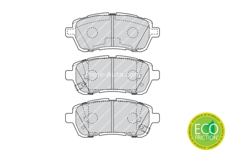 Set placuțe frână FERODO, față, pentru: DAIHATSU COPEN, CUORE VII, MATERIA, SIRION; FORD FIESTA VI; SUBARU JUSTY IV; SUZUKI BALENO, SWIFT IV, SWIFT V 1.0-1.6D 01.05-