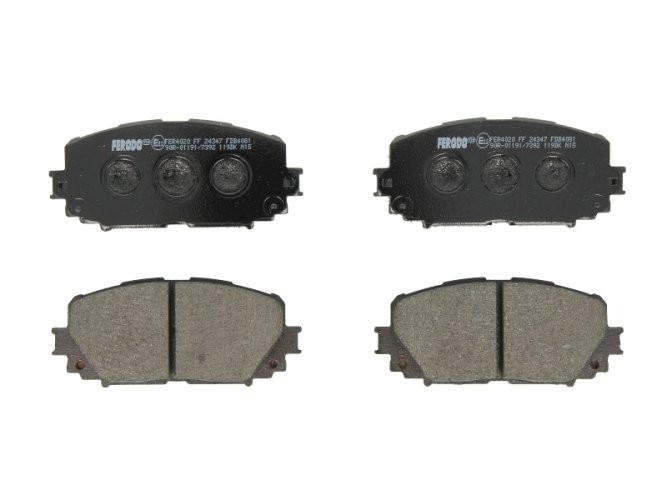 Set placuțe frână FERODO, față, pentru: GREAT WALL VOLEEX C20R; TOYOTA RACTIS, VERSO S, YARIS, YARIS / VIOS, YARIS/HATCHBACK 1.0-1.8 08.05-