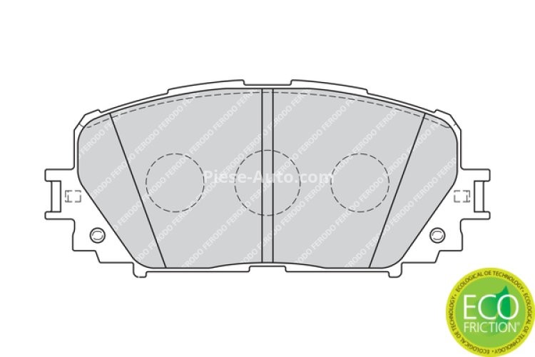 Set placuțe frână FERODO, față, pentru: GREAT WALL VOLEEX C20R; TOYOTA RACTIS, VERSO S, YARIS, YARIS / VIOS, YARIS/HATCHBACK 1.0-1.8 08.05-
