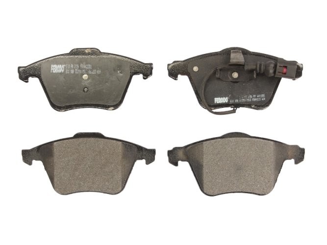 Set placuțe frână FERODO, față, pentru: AUDI A3, TT; SEAT LEON; VW GOLF VI, SCIROCCO III 1.2-Electric 05.03-11.17