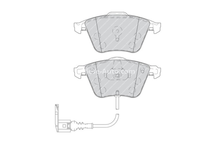 Set placuțe frână FERODO, față, pentru: AUDI A3, TT; SEAT LEON; VW GOLF VI, SCIROCCO III 1.2-Electric 05.03-11.17