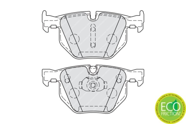Set placuțe frână FERODO, spate, pentru: BMW X5 (E70), X5 (F15, F85), X6 (E71, E72), X6 (F16, F86) 2.0-3.0D 10.06-07.19