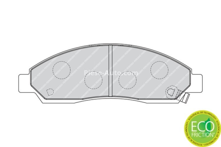 Set placuțe frână FERODO, față, pentru: CHEVROLET COLORADO; GREAT WALL FENGJUN 5, HOVER, HOVER H3, PEGASUS; ISUZU D-MAX I, ELF; KIA K2500 II, K2700 II, K2700 III 2.0-3.7 09.00-