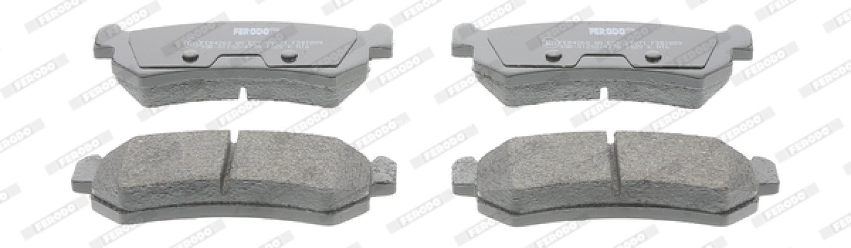 Set placuțe frână FERODO, spate, pentru: CHEVROLET AVEO / KALOS, LACETTI, NUBIRA, REZZO; DAEWOO LACETTI, NUBIRA, TACUMA / REZZO 1.4-2.0D 05.97-