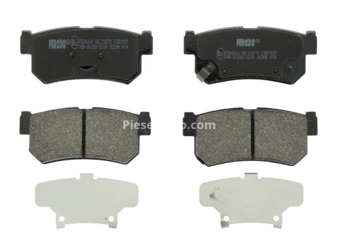 Set placuțe frână FERODO, spate, pentru: CHEVROLET CAMARO, CORVETTE; DAEWOO KORANDO, MUSSO, REXTON; SSANGYONG ACTYON I, ACTYON SPORTS I, ACTYON SPORTS II, KORANDO, KYRON, MUSSO 2.0D-5.7 10.84-