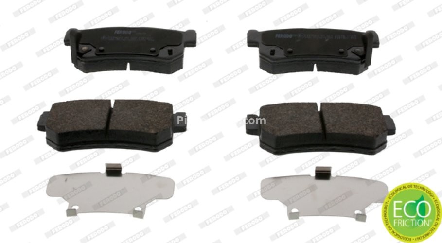 Set placuțe frână FERODO, spate, pentru: CHEVROLET CAMARO, CORVETTE; DAEWOO KORANDO, MUSSO, REXTON; SSANGYONG ACTYON I, ACTYON SPORTS I, ACTYON SPORTS II, KORANDO, KYRON, MUSSO 2.0D-5.7 10.84-