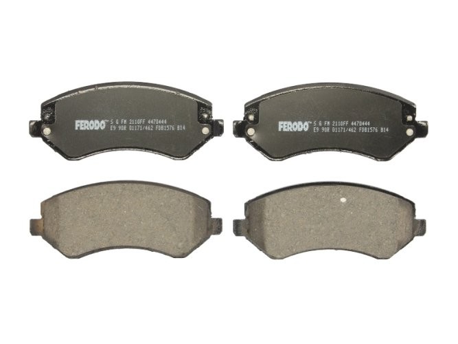 Set placuțe frână FERODO, față, pentru: CHRYSLER VOYAGER IV; DODGE CARAVAN; JEEP CHEROKEE 2.4-3.8 02.00-12.08