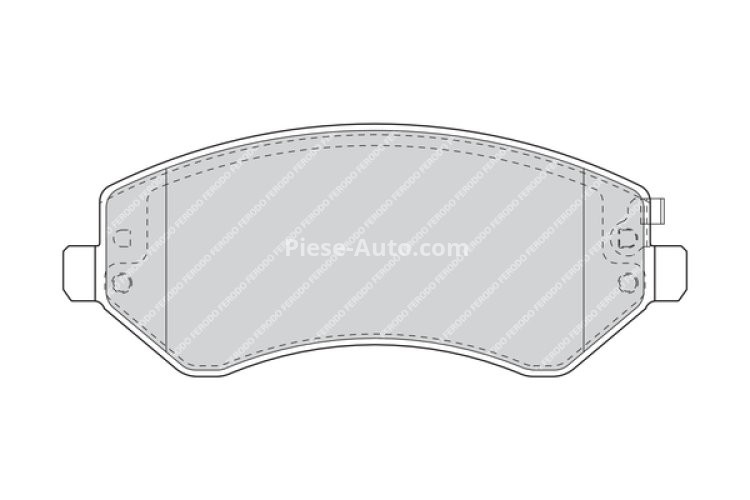 Set placuțe frână FERODO, față, pentru: CHRYSLER VOYAGER IV; DODGE CARAVAN; JEEP CHEROKEE 2.4-3.8 02.00-12.08