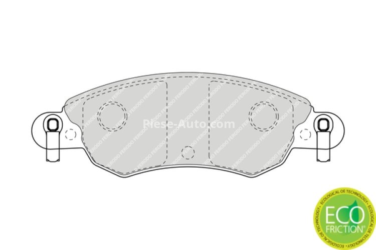 Set placuțe frână FERODO, față, pentru: CITROEN C5 I, C5 II 1.8/2.0D 03.01-01.08
