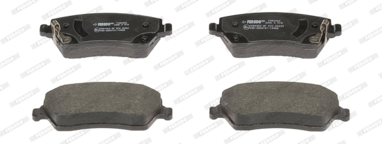 Set placuțe frână FERODO, față, pentru: DACIA DUSTER; NISSAN MICRA III, MICRA IV, MICRA V, NOTE; RENAULT CLIO IV; SUZUKI SWIFT III 0.9-1.6 01.03-