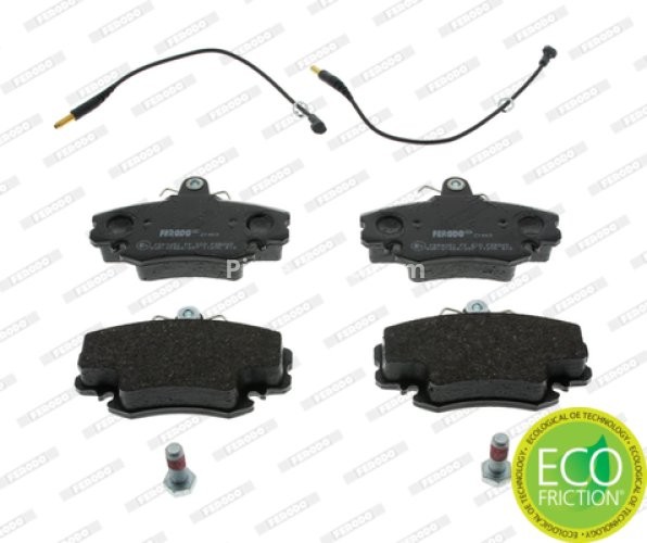 Set placuțe frână FERODO, față, (cu suruburi de ghidare), pentru: DACIA LOGAN, LOGAN EXPRESS, LOGAN II, LOGAN MCV, SANDERO, SOLENZA, SUPERNOVA; PEUGEOT 205 I 1.0-Electric 05.77-