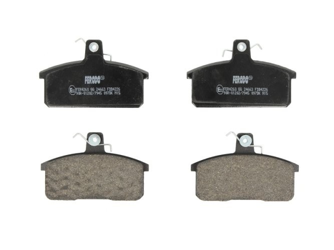 Set placuțe frână FERODO, spate, pentru: IVECO MASSIF; SUZUKI SAMURAI, VITARA 1.3-3.0D 11.88-02.11