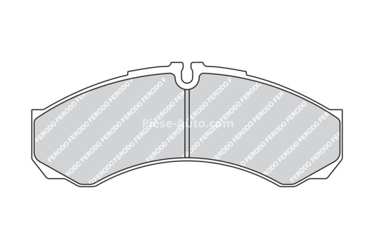 Set placuțe frână FERODO, față, pentru: IVECO DAILY II, DAILY III; RVI MASCOTT 2.3D-3.0D 01.89-12.10