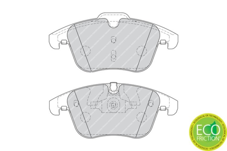 Set placuțe frână FERODO, față, (fără accesorii), pentru: JAGUAR S-TYPE II, XF I, XF SPORTBRAKE, XJ, XK 8, XK II 2.0-5.0 01.99-12.15