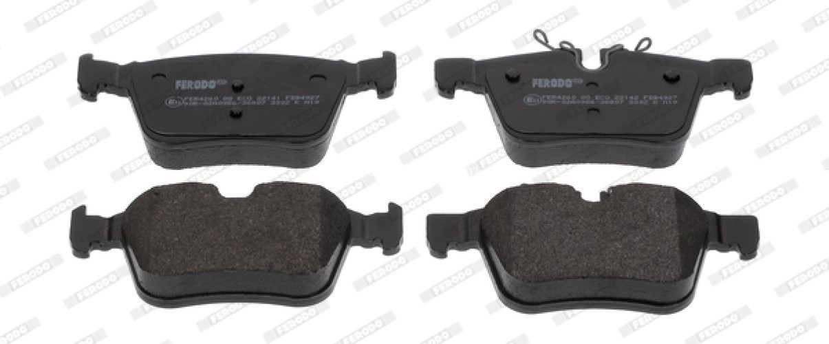 Set placuțe frână FERODO, spate, (fără accesorii), pentru: VOLVO S60 III, S90 II, V60 II, V90 II, XC60 II, XC90 II; JAGUAR E-PACE, F-PACE, I-PACE, XE, XF II, XF SPORTBRAKE 1.5H-Electric 06.11-
