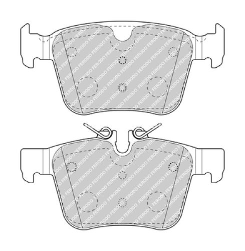 Set placuțe frână FERODO, spate, (fără accesorii), pentru: VOLVO S60 III, S90 II, V60 II, V90 II, XC60 II, XC90 II; JAGUAR E-PACE, F-PACE, I-PACE, XE, XF II, XF SPORTBRAKE 1.5H-Electric 06.11-