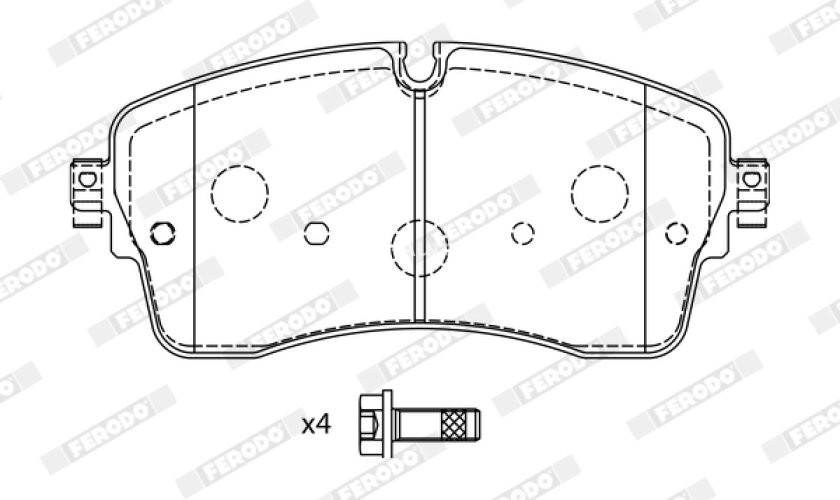Set placuțe frână FERODO, față, pentru: JAGUAR E-PACE; LAND ROVER DEFENDER, DISCOVERY SPORT, DISCOVERY V, RANGE ROVER EVOQUE, RANGE ROVER IV, RANGE ROVER SPORT II 1.5H-5.0 06.11-